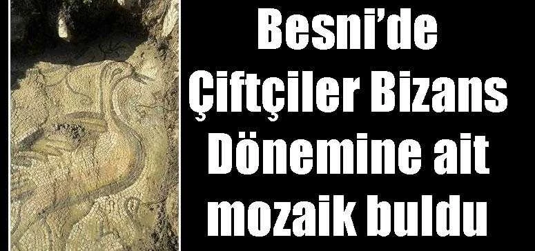 Besni’de Çiftçiler Bizans Dönemine ait mozaik buldu