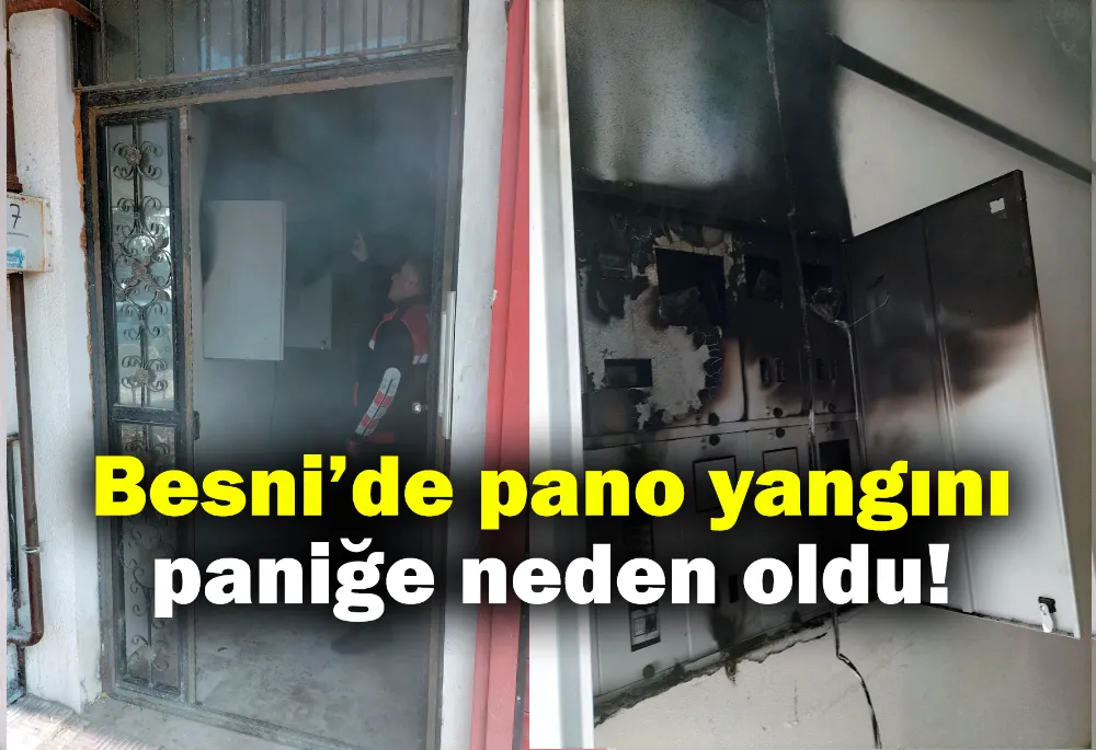Apartmandaki pano yangını paniğe neden oldu