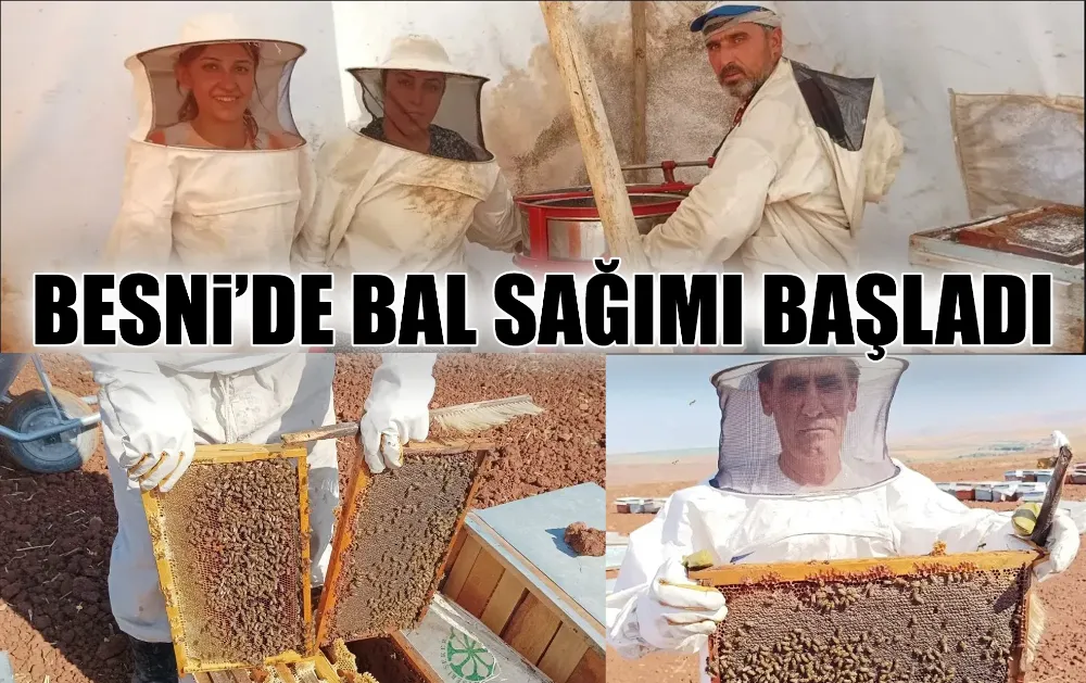 BESNİ’DE ÇİÇEK BALININ SOFRALARA ZORLU YOLCULUĞU BAŞLADI