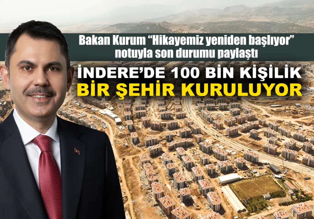 Bakan Kurum paylaştı: İndere’de yeni bir şehir kuruluyor  