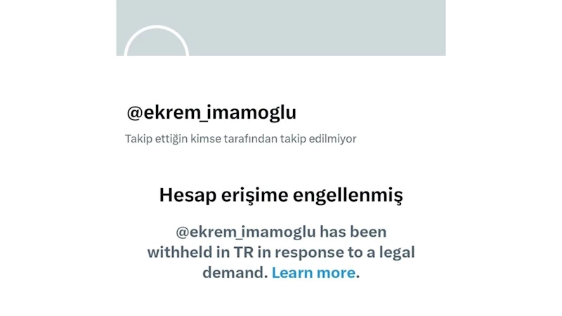 Ekrem İmamoğlu’nun X Hesabına Erişim Engeli Getirildi
