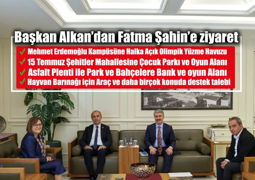 Başkan Alkan’dan Fatma Şahin’e ziyaret