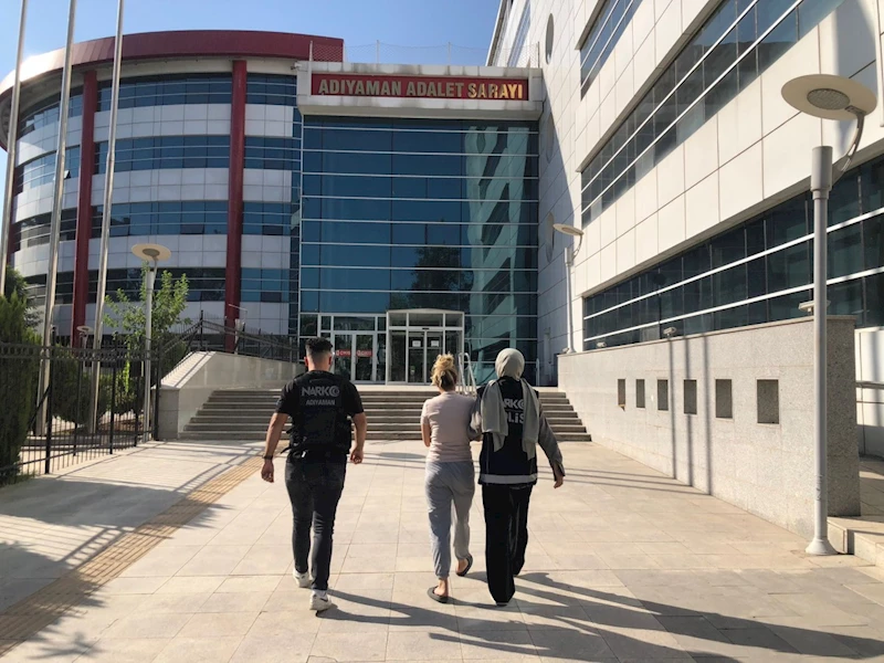 Uyuşturucudan 15 yıl hapis cezası bulunan kadın Adıyaman